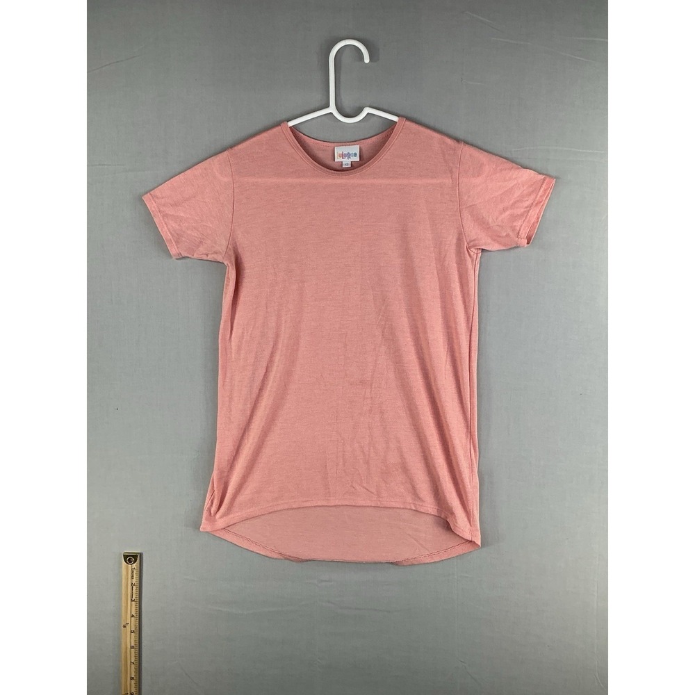 LuLaRoe Classic T Women's Size 12 Pink Short Sleeve High Low Hem‎ Casual Top